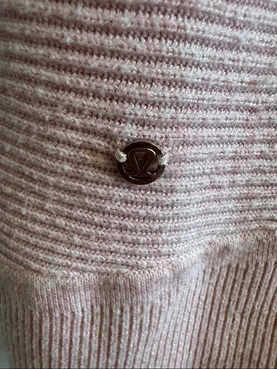 Lululemon Light Pink Women's Hooded Open-Front Sweater Cardigan with pockets - Picture 3 of 5